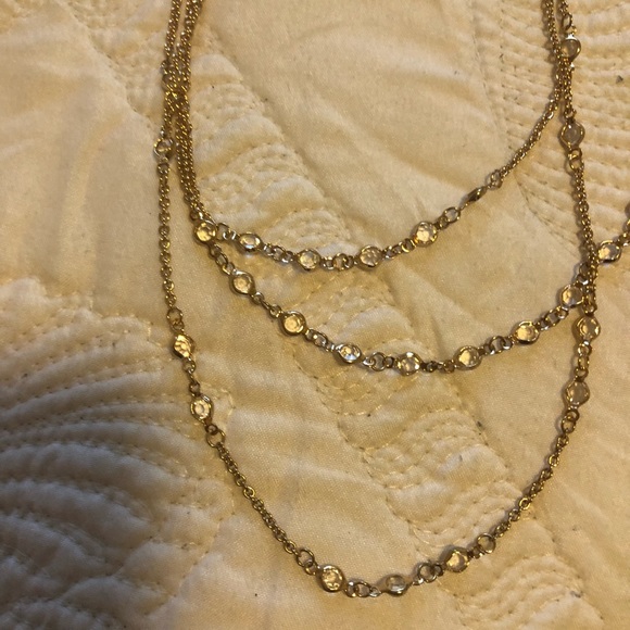 Three layer crystal necklace - Picture 3 of 3
